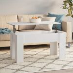 Coffee Table White 101x49x52 cm Engineered Wood