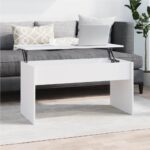 Coffee Table White 102x505x525 cm Engineered Wood