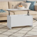 Coffee Table White 102x555x525 cm Engineered Wood