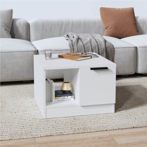 Coffee Table White 50x50x36 cm Engineered Wood