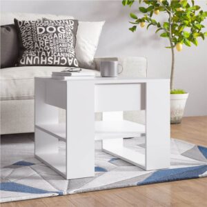 Coffee Table White 555x55x45 cm Engineered Wood