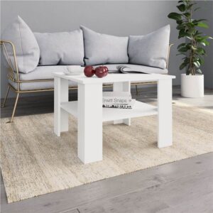 Coffee Table White 60x60x42 cm Chipboard