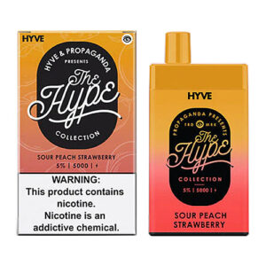 Hyve 5K x Propaganda - Disposable Vape Device - Sour Peach Strawberry - Single (12ml) / 50mg