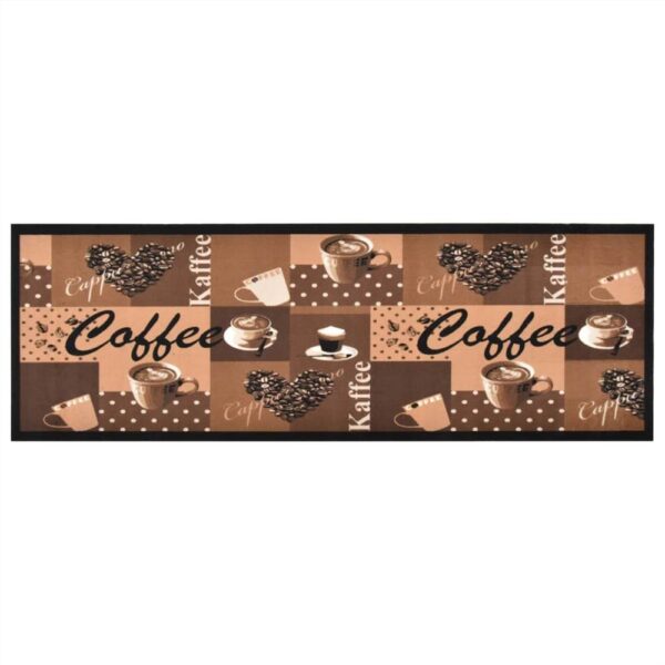 Kitchen Carpet Washable Coffee brown 45x150 cm