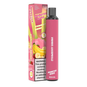 Monster Bars 3500 - Disposable Vape Device - Strawberry Banana - Single / 50mg