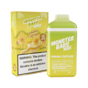 Monster MAX Bars - Disposable Vape Device - Banana Custard - Single (12ml) / 50mg