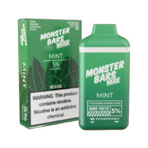Monster MAX Bars - Disposable Vape Device - Mint - Single (12ml) / 50mg