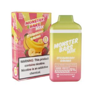Monster MAX Bars - Disposable Vape Device - Strawberry Banana - Single (12ml) / 50mg
