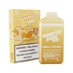 Monster MAX Bars - Disposable Vape Device - Vanilla Custard - Single (12ml) / 50mg