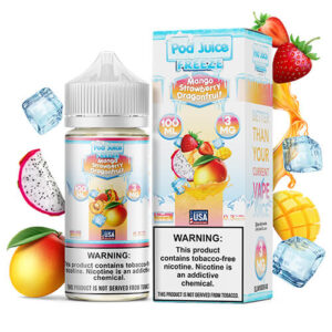 Pod Juice Tobacco-Free - Mango Strawberry Dragonfruit Freeze - 100ml / 0mg
