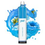 Pod Mesh 5500 Synthetic - Disposable Vape Device - Blue Razz Chew - Single / 50mg