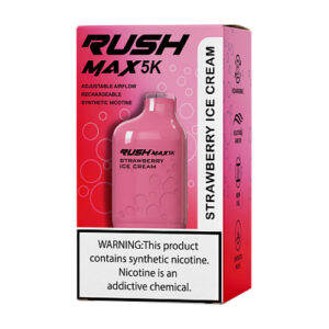 Rush Max 5K - Disposable Vape Device - Strawberry Ice Cream - 9.5ml / 50mg