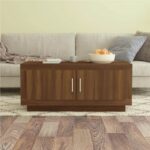 Coffee Table Brown Oak 102x50x45 cm Engineered Wood