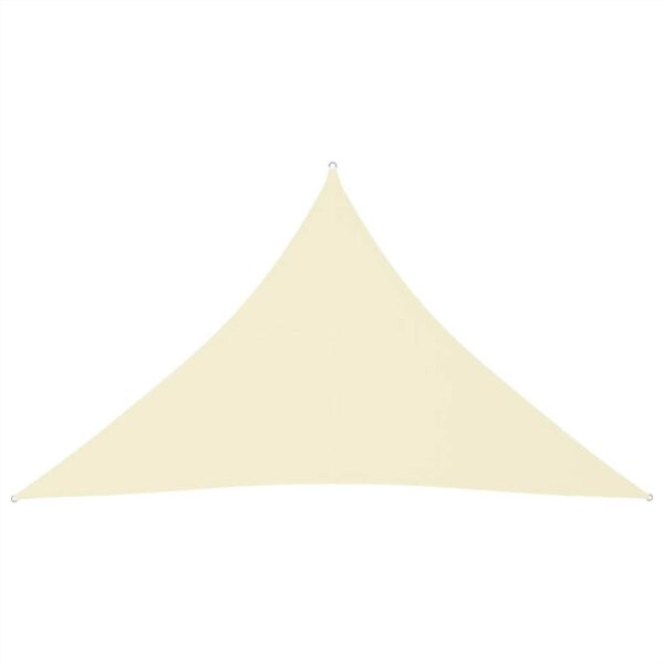 Sunshade Sail Oxford Fabric Triangular 25x25x35 m Cream
