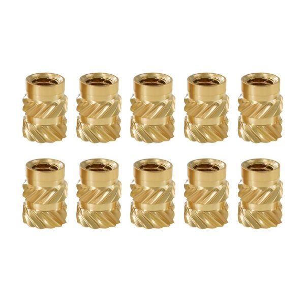 TWO TREES 10pcs M4 Mellow Brass Hot Melt Insert Nuts