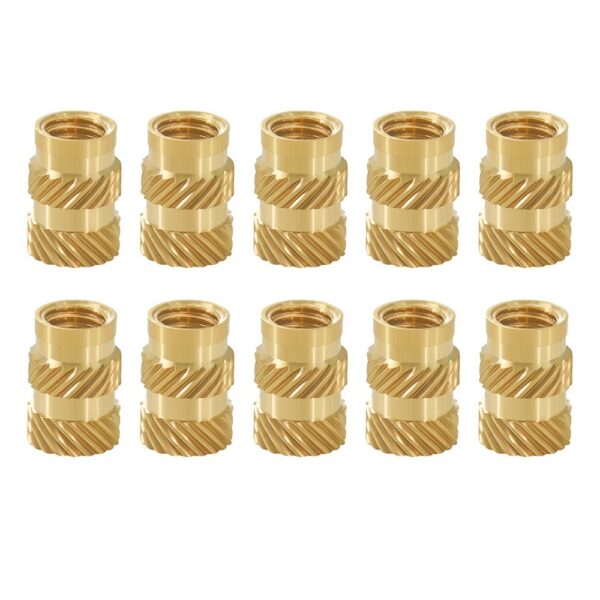 TWO TREES 10pcs M5 Mellow Brass Hot Melt Insert Nuts