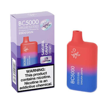 E.B. Design BC5000 - Disposable Vape Device - Sakura Grape - 9.5ml ...