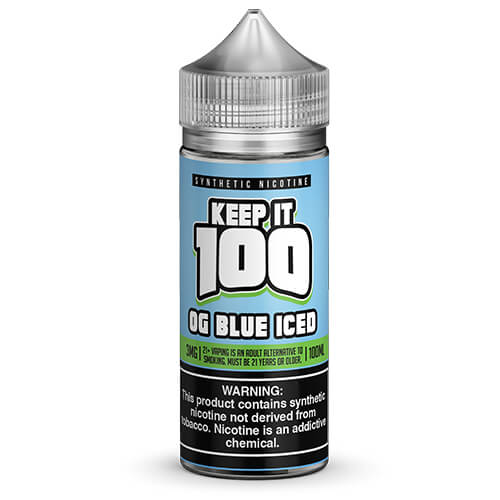 Keep It 100 Synthetic E-Juice - Iced Blue - 100ml / 6mg