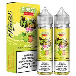 The Finest E-Liquid Synthetic - Apple Peach Sour Rings Menthol - Twin Pack (120ml) / 3mg