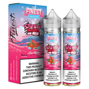 The Finest E-Liquid Synthetic - Straw Melon Sour Belts Menthol - Twin Pack (120ml) / 3mg