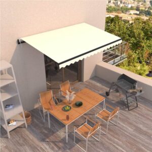 Automatic Retractable Awning 400x350 cm Cream