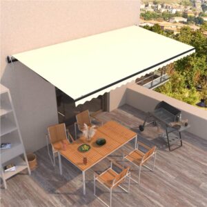 Automatic Retractable Awning 600x350 cm Cream