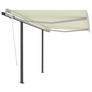 Automatic Retractable Awning with Posts 35x25 m Cream