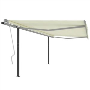 Automatic Retractable Awning with Posts 45x3 m Cream