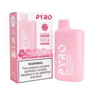 Pyro 6000 - Disposable Vape Device - Apple Strawberry Watermelon - 13ml / 50mg