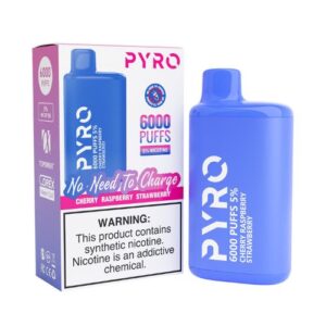 Pyro 6000 - Disposable Vape Device - Cherry Raspberry Strawberry - 13ml / 50mg