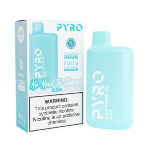 Pyro 6000 - Disposable Vape Device - Clear - 13ml / 50mg