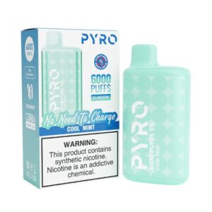 Pyro 6000 - Disposable Vape Device - Cool Mint - 13ml / 50mg