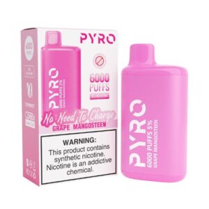 Pyro 6000 - Disposable Vape Device - Grape Mangosteen - 13ml / 50mg