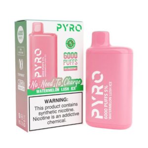 Pyro 6000 - Disposable Vape Device - Watermelon Lush Ice - 13ml / 50mg