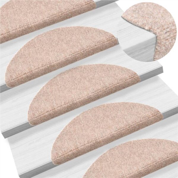 Selfadhesive Stair Mats 10 pcs Brown 54x16x4 cm Needle Punch