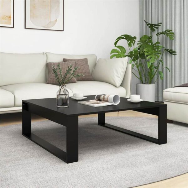 Coffee Table Black 100x100x35 cm Chipboard