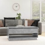 Coffee Table Concrete Grey 1025x55x44 cm Chipboard