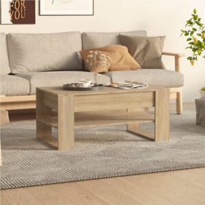 Coffee Table Sonoma Oak 102x55x45 cm Engineered Wood