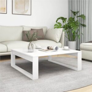 Coffee Table White 100x100x35 cm Chipboard