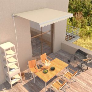 Manual Retractable Awning 300x250 cm Cream