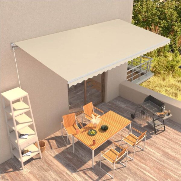 Manual Retractable Awning 600x300 cm Cream