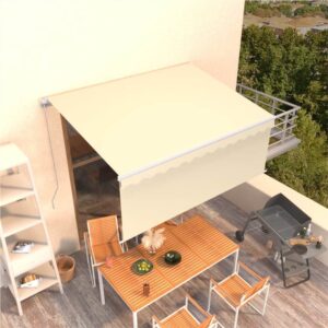 Manual Retractable Awning with Blind 35x25m Cream