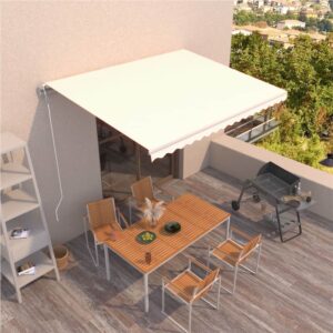 Automatic Retractable Awning 450x350 cm Cream