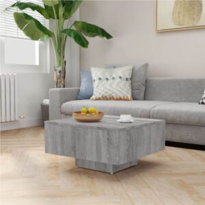 Coffee Table Grey Sonoma 60x60x315 cm Engineered Wood