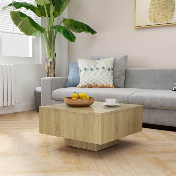 Coffee Table Sonoma Oak 60x60x315 cm Chipboard