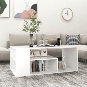 Coffee Table White 100x50x40 cm Chipboard