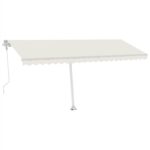 Freestanding Automatic Awning 500x300 cm Cream