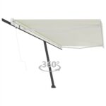 Freestanding Automatic Awning 500x350 cm Cream